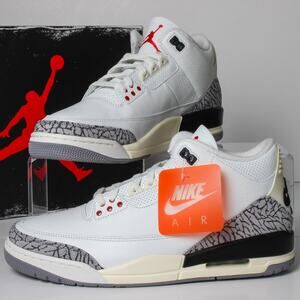 Nike Jordan Mens Air 3 Retro White Cement Reimagined DN3707-100 size 11 NEW!!